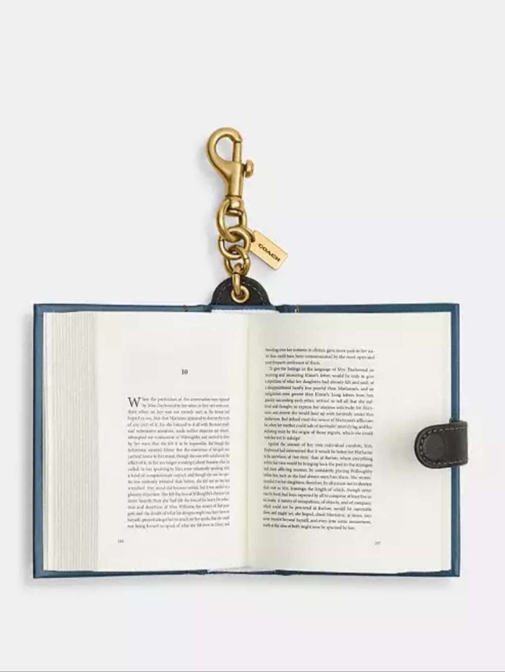 Coach Sense And Sensibility Jane Austen Mirco Book Bag Charm Leather Spine - Picture 15 of 16